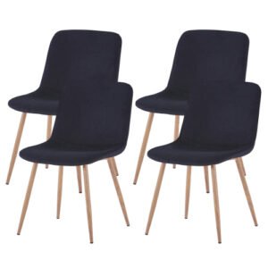 4pcs fcj minimalist dining chair plastic leather wooden chair for home living room office kitchen light backrest home furniture