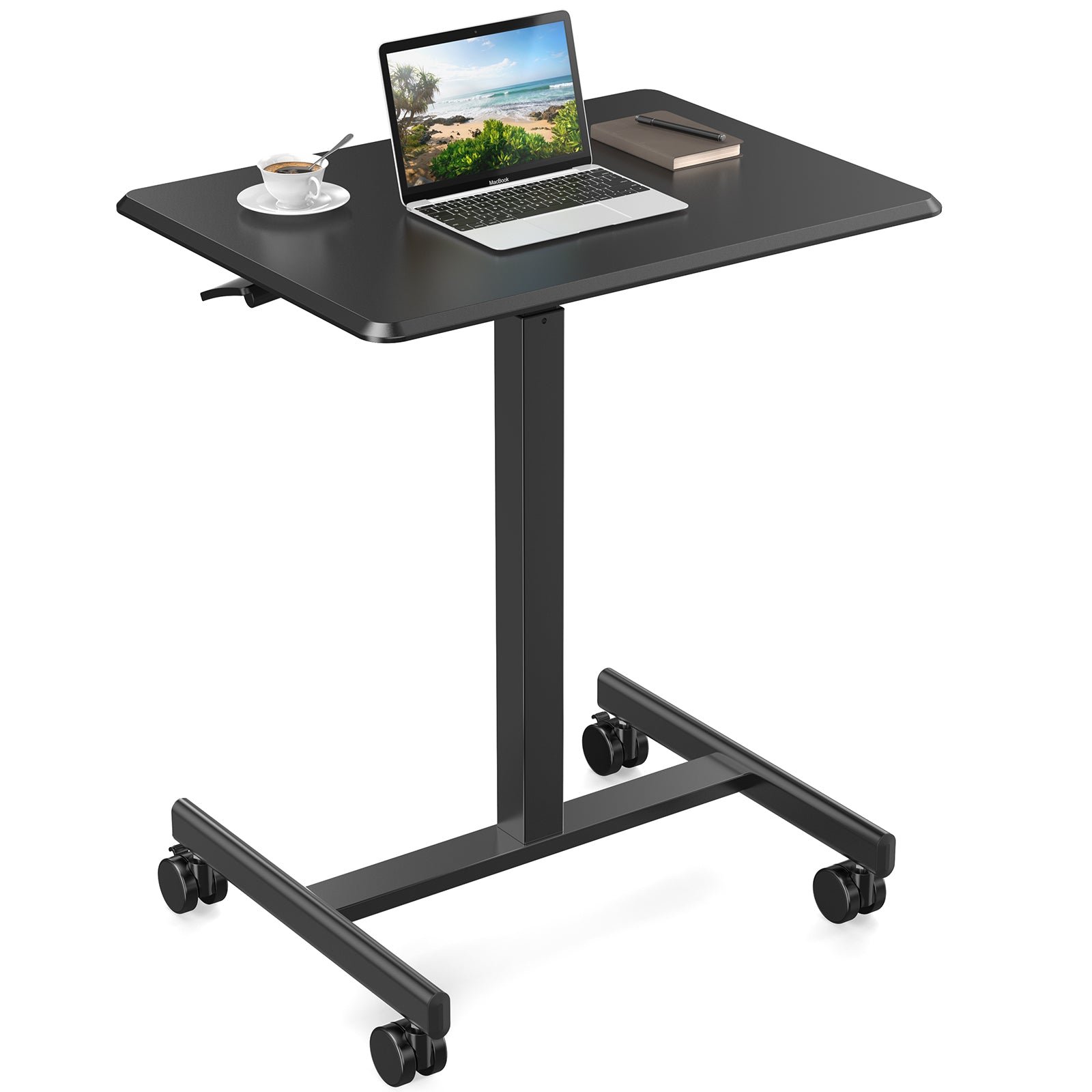 fcj adjustable rolling laptop computer cart for home office or classroom practical overbed table