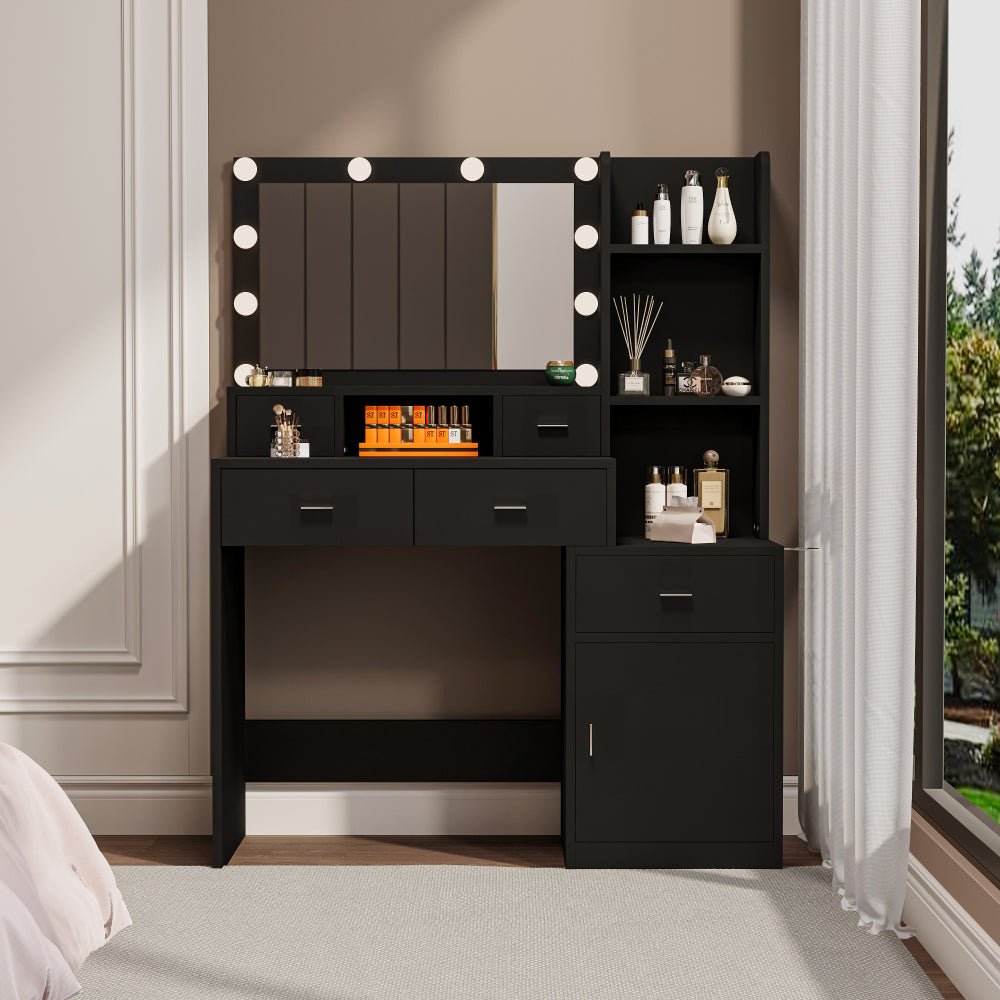 newly designed smart mirror dressing table with drawers and storage cabinet, dressing table with dressing pad