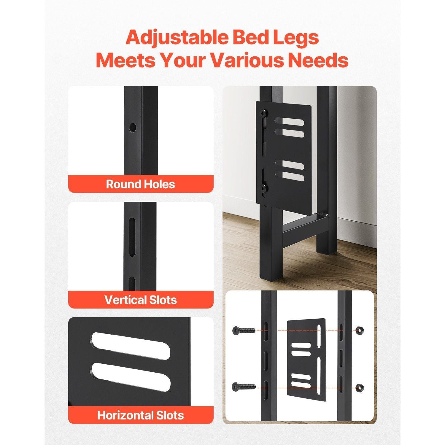 adjustable height led light charging station headboard 2 shelves for full size bed easy assembly brown bedroom furniture