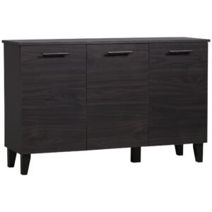 dark walnut adjustable shelf sideboard for kitchen dining room and coffee bar buffet cabinet