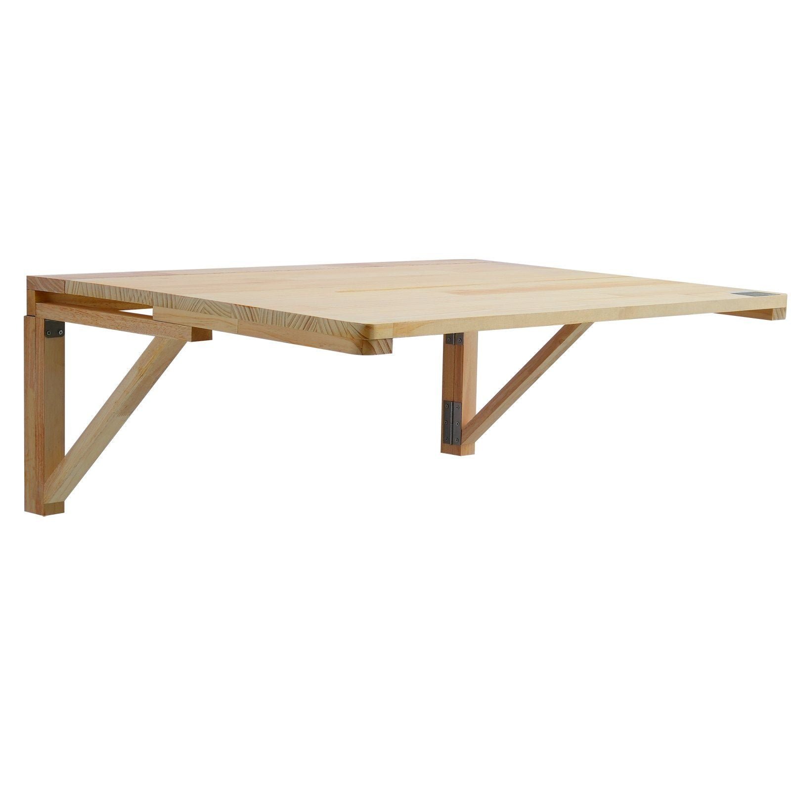 31.5" x 23.62" wall mounted folding table wooden floating desk iron bracket drop leaf table for home office dining bar small