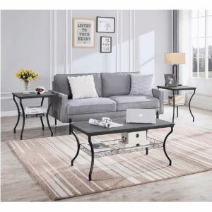 3 piece coffee table and fcj living room set