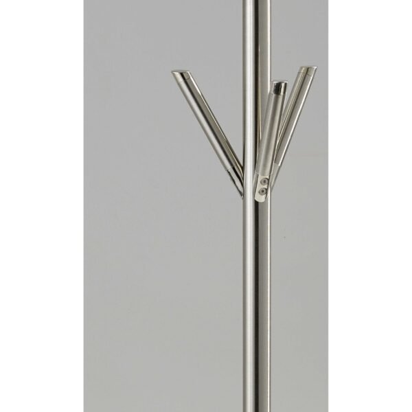 hms 12" x 68" brushed steel pyramid coat rack stylish coat hanger for home or office