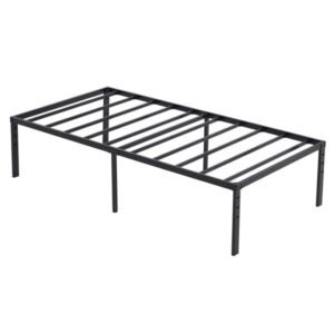simple basic iron bed frame 190.5*96.5*45.7cm bed height 18'' black metal bed