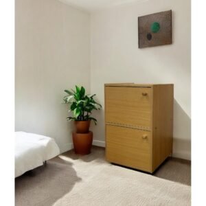 hms 24" contemporary natural wood bookcase versatile traditional furniture home office living room bedroom dining school hotel