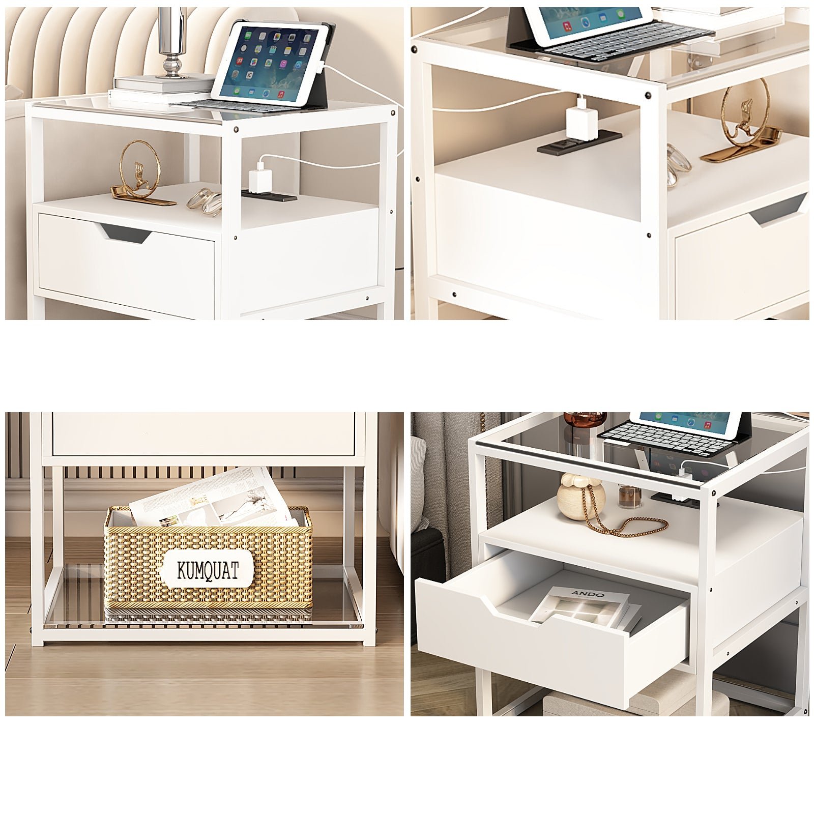 yq jenmw modern simple and luxury bedroom nightstand simple shelf