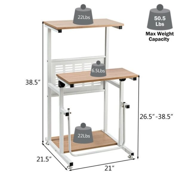 adjustable height stand up desk computer workstation