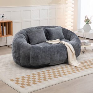 bean bag sofa lazy sofa durable comfort lounger high back bean bag chair couch for adults and kids, indoor & outdoor