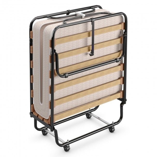 extra guest folding bed with comfortable memory foam mattress