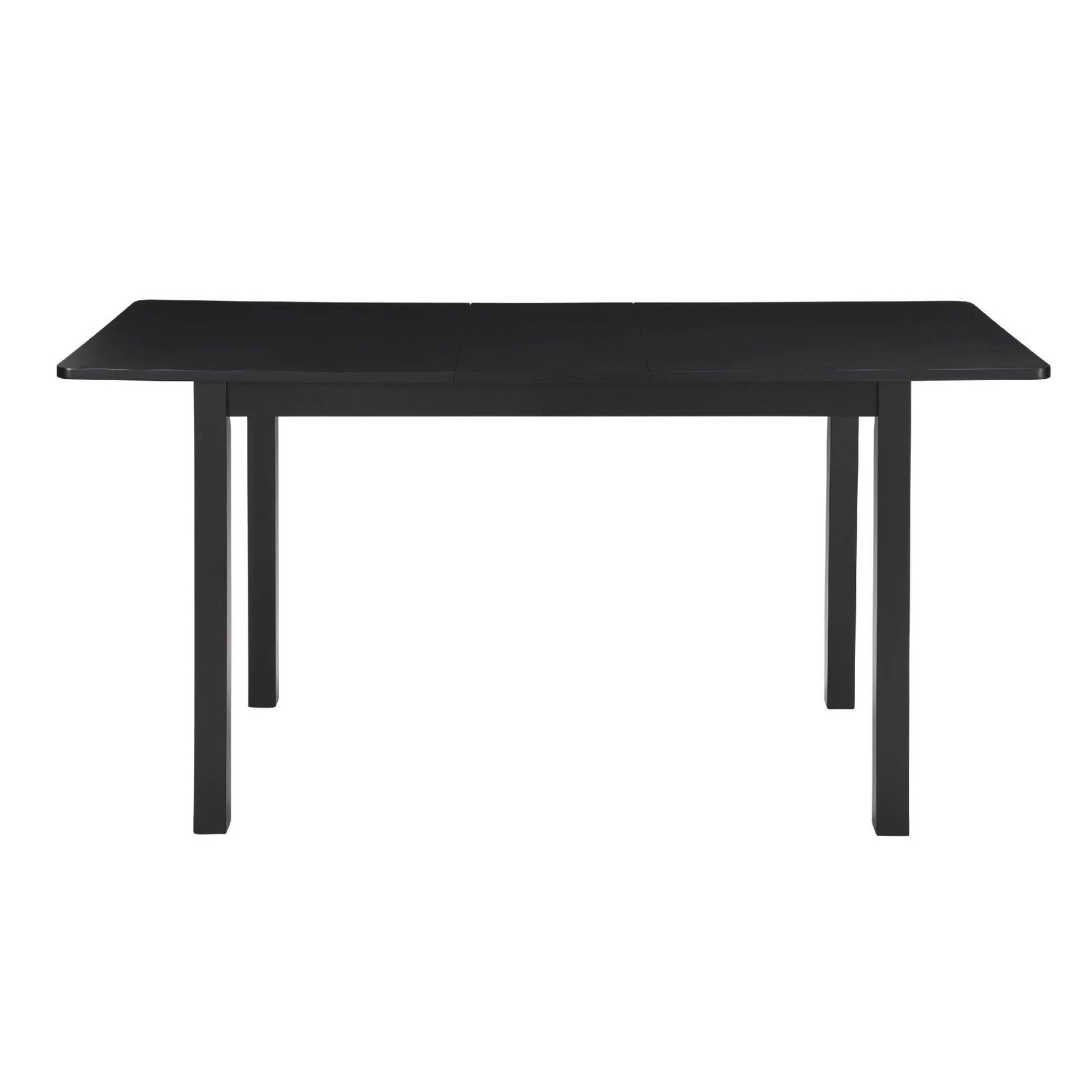 59'' extendable black wooden dining table modern home office furniture for 4 8 people for small spaces kitchen & living room use