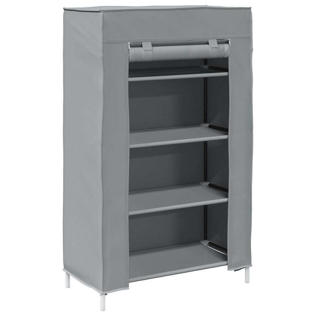 w2b vidaxl extendable convertible shoe cabinet grey non woven fabric powder coated steel plastic modern for home furniture