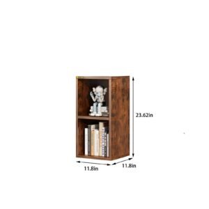 yq forever 2 tier vintage bookcase wooden shelving display storage unit office living room furniture