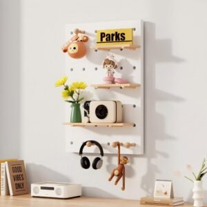 40*60cm solid wood pegboard (1 panel)storage organizer & decorative art piece