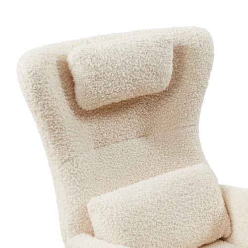 fcj modern nursery rocking chair with high backrest comfortable recliner
