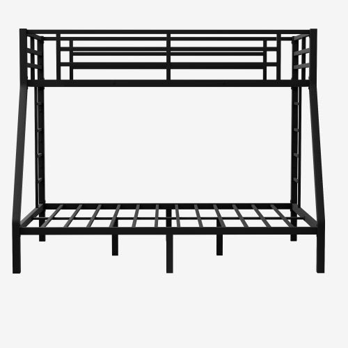 fcj metal twin xl over queen bunk bed for teens and adults space saving noise reduced no box spring needed iron frame
