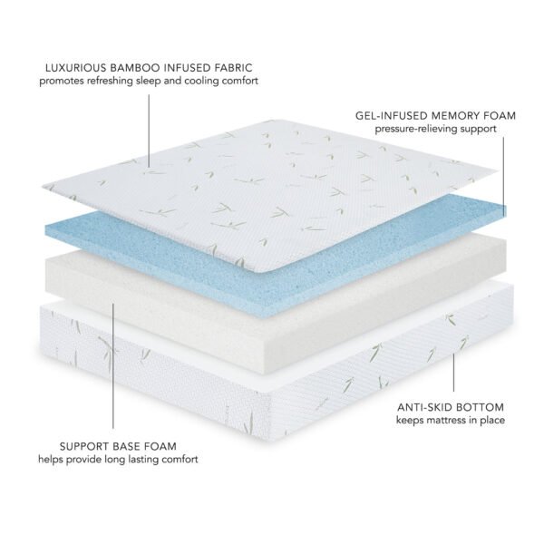 8 inch dual layer memory foam mattress with bamboo infused cover full