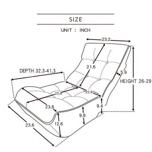 fcj japanese tatami balcony reclining sofa chair single sofa with extendable feature adjustable leisure chair