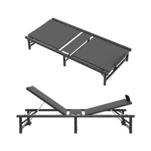 adjustable bed frame,twin xl size 2 motor design, independent head and foot incline, zero gravity