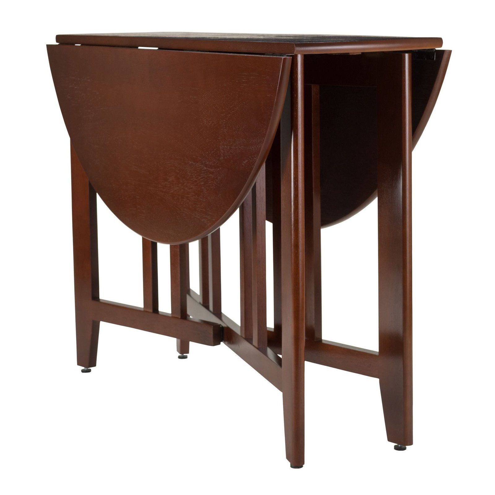 alamo 42" round drop leaf table with double leaves mission style dining room furniture