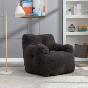 modern design fcj tufted foam bean bag chair soft teddy sofa set for living room home furniture with fabric upholstery