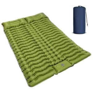 4 inch camping air mattress for backpacking hiking travel double integrated foot pump for tent use (amazon shipping excluded