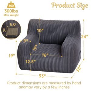 bean bag sofas for adults and kids tufted soft stuffed accent chair with pocket for living room and bedroom