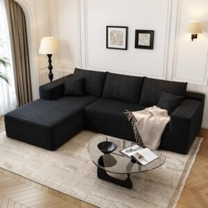wholesale l shaped cloud couch 107 inch plush sectional sofa with chaise minimalist living room furniture