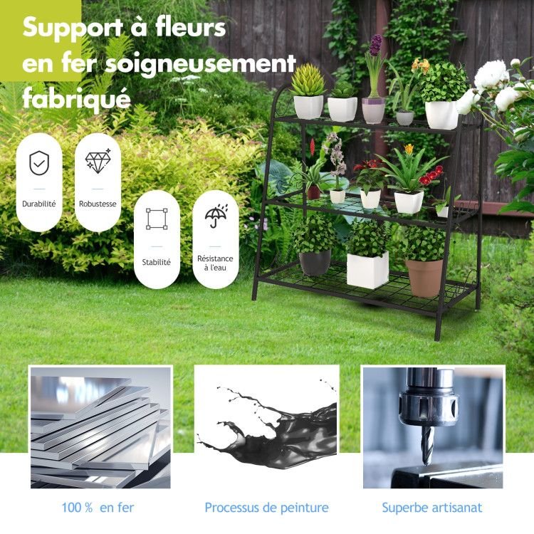 3 tier metal plant stand shelf display rack for shoes flowers and pot multifunctional home décor