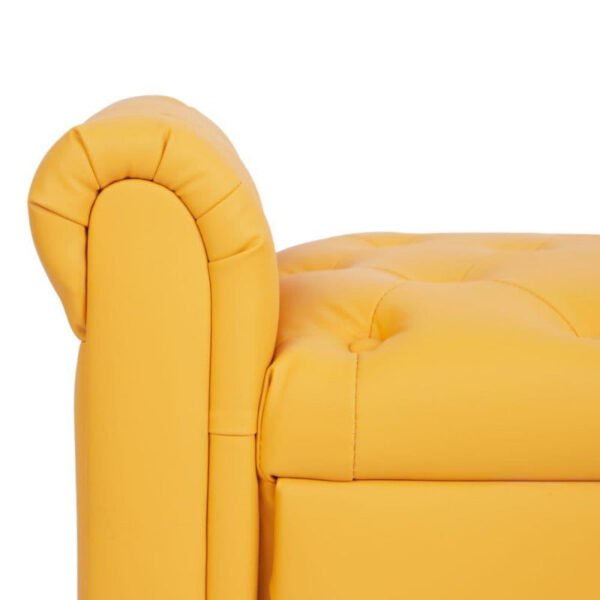 2081 pu leather storage sofa stool orange
