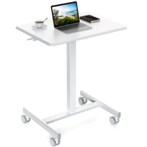 fcj adjustable rolling laptop computer cart for home office or classroom practical overbed table