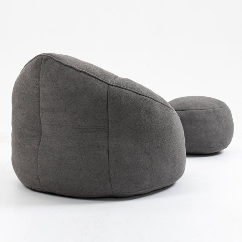 fcj high pressure foam bean bag chair bedding padded bean bag sofa with compressed footrest comfortable bean bag sofas
