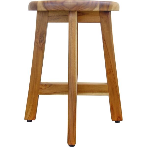 hms 18" natural brown backless bar chair elegant bathroom furniture