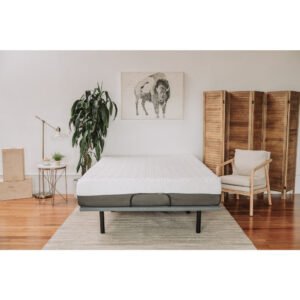 omne sleep 12 inch gel memory foam mattress twin in white/dark gray