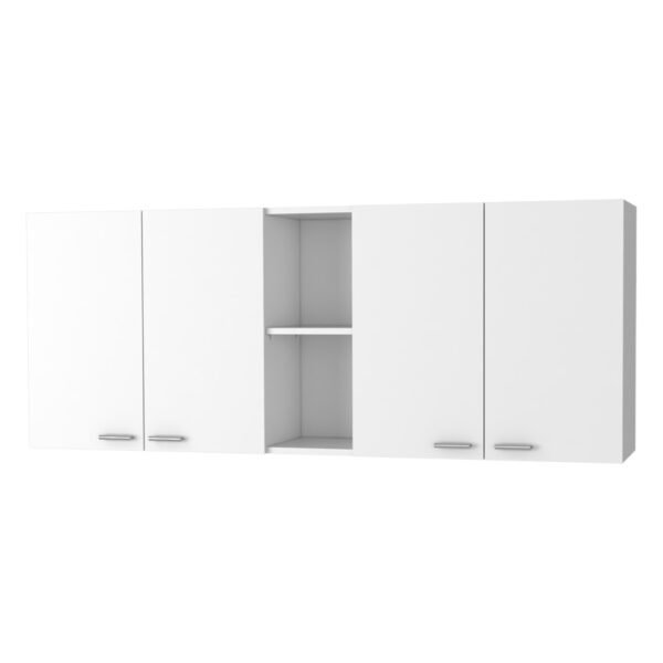 hms 59 white wood wall mounted accent cabinet with four doors kitchen cabinets product