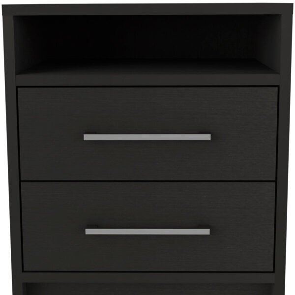 hms luxury two piece king size bedroom set black and gray solid wood farmhouse bed with storage for home furniture