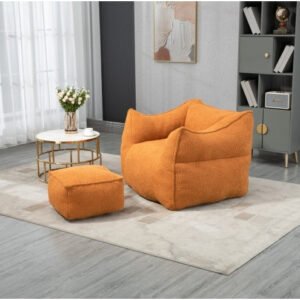 coolmore durable comfort high back bean bag chair couch indoor outdoor fcj lazy sofa footstool for adults and kids