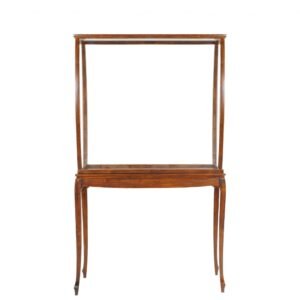 15" hms brown and clear glass standard display stand for living room furniture