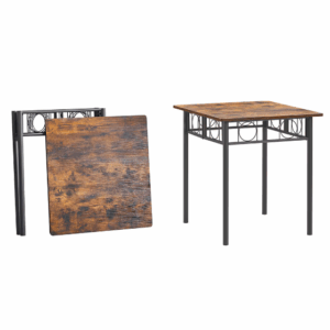 fcj kitchen and dining room square foldable wood and metal table assembled and extendable marble dining table
