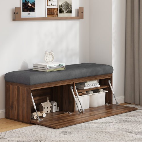 fcj 49 inch locker storage footstool bedroom furniture with storage shelves