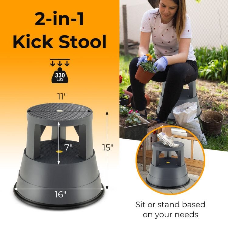 330 lbs capacity step stool with non slip rubber platform for home or office use stylish & practical stools & ottomans