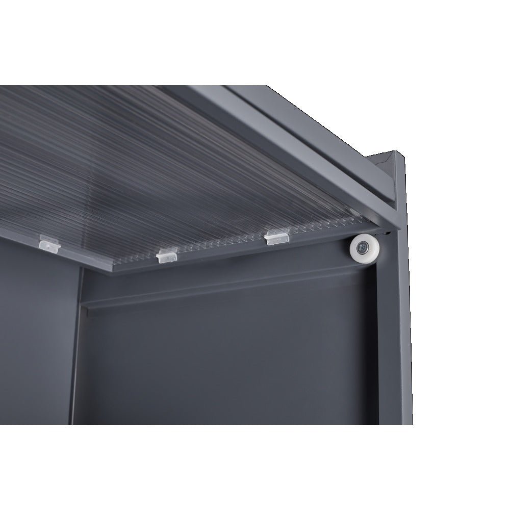 metal standing storage cabinet, 3 level storage with fluted flip doors, suit for kitchen, living room, bedroom, bathroom