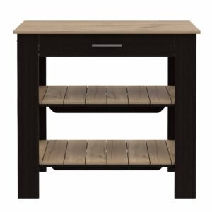 brooklyn 40 kitchen island with two shelves and one drawer
