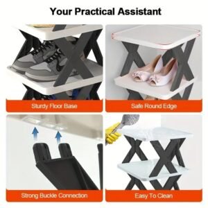 9 layer vertical shoe rack space saving easy assemble plastic shoe shelf for entryway closet dorm bathroom