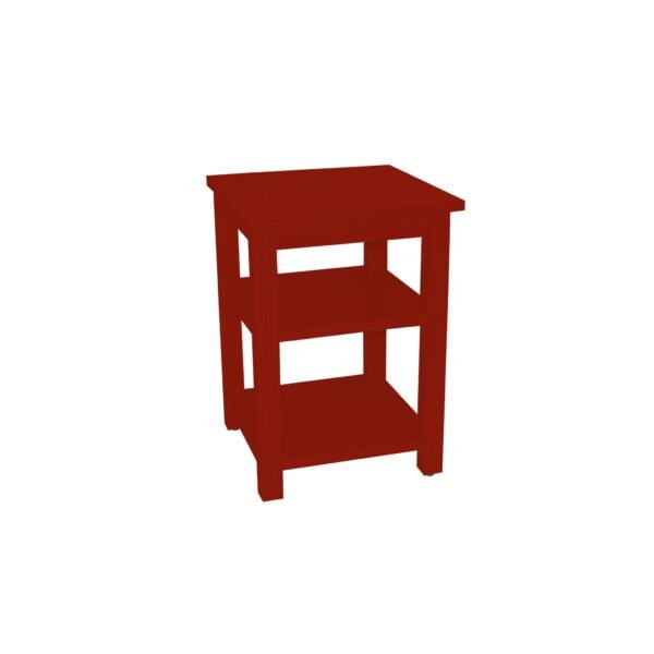 28" red solid wood nightstand wireless charging luxury antique modern design for apartment hospital bedroom bedside cabinet