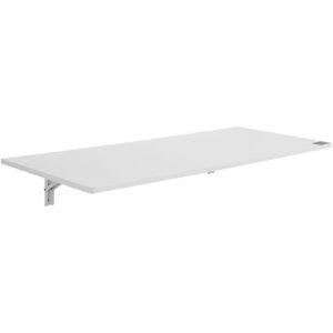 43.31" x 18.11" wall mounted foldable iron bracket floating desk drop leaf table for home office dining laundry kitchen
