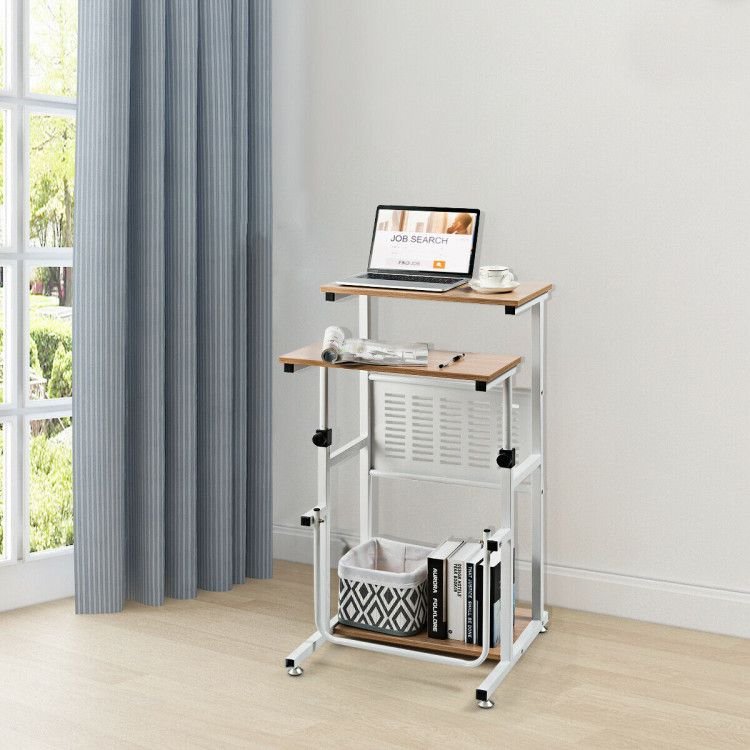 adjustable height stand up desk computer workstation