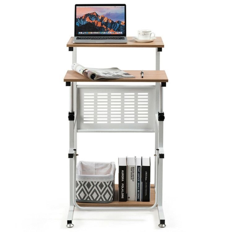 adjustable height stand up desk computer workstation
