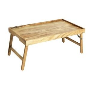 better homes & gardens acacia wood rectangular bed tray with stand natural finish brown one size bedroom furniture
