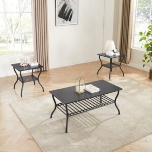 3 piece fcj coffee table set for living room for home decor